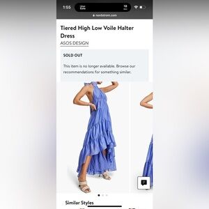 ASOS Open back, high neck dress never worn